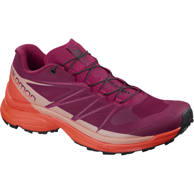 Salomon WINGS PRO 3 W Zapatillas Trail Running Mujer - Moradas / Naranjas - Colombia (80943-OKHS)